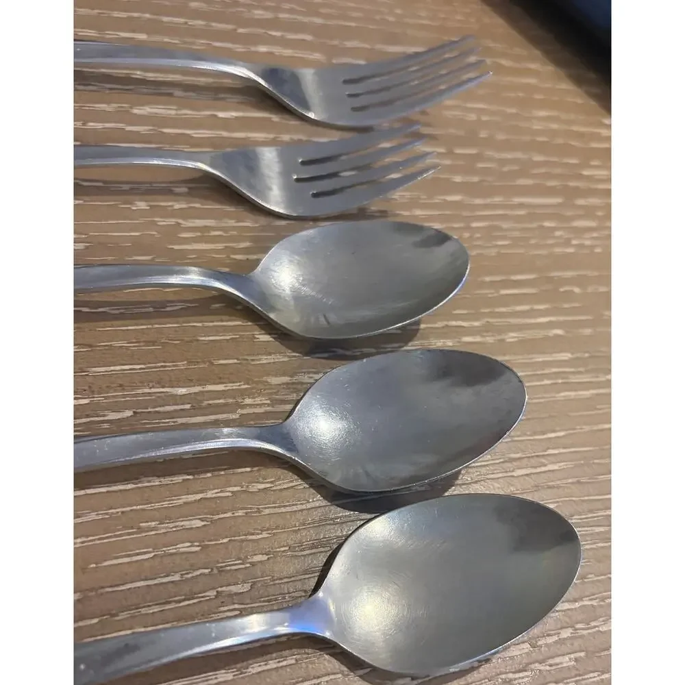 Lot of 5 Spoon and‎ Fork Oneida Community Stainless Twin Star Steel Flatware